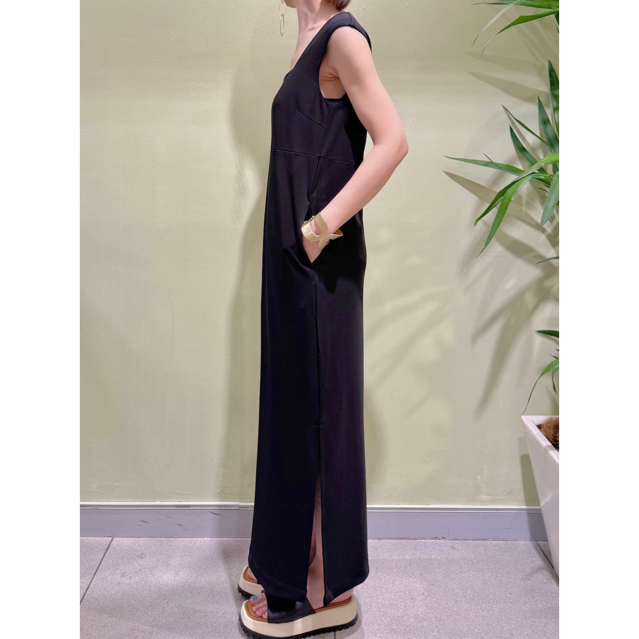 3color＞Marylebone - JERSEY LONG DRESS | 10094831 – middi
